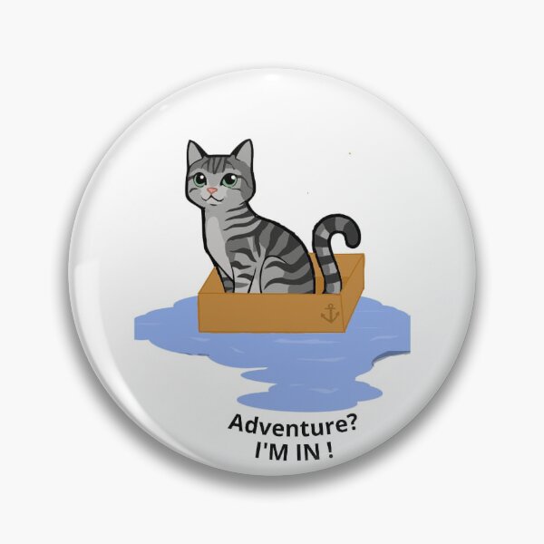 Item preview, Cute Cat in a Box - Adventure I'm In designed and sold by DreamyBrushArt.