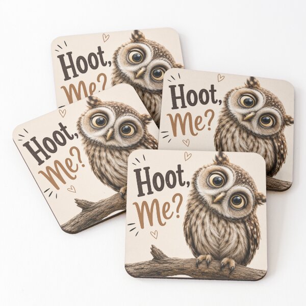 Item preview, Hoot, Me? | Cute Funny Owl | Whimsical Owl Pun Design designed and sold by CJLindy.