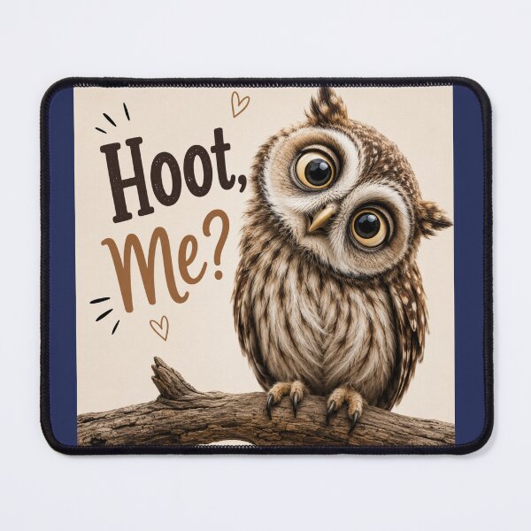 Item preview, Hoot, Me? | Cute Funny Owl | Whimsical Owl Pun Design designed and sold by CJLindy.