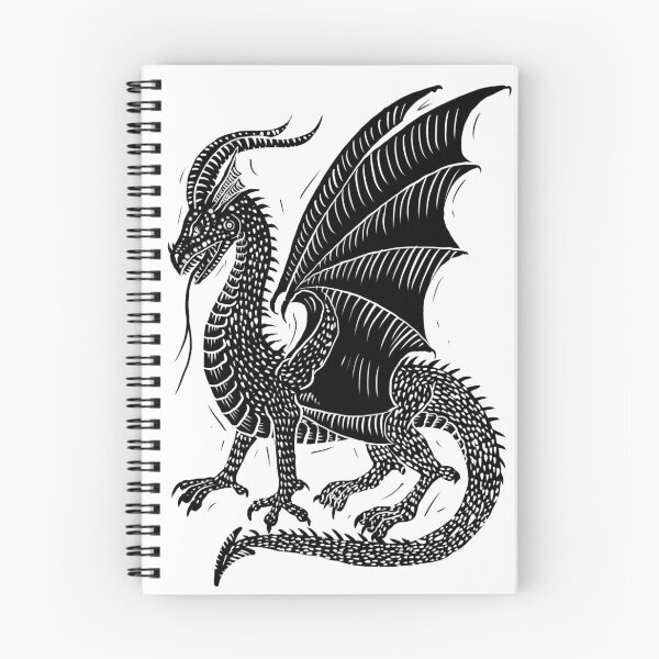Item preview, Digital woodcut design drgon designed and sold by Magpye.
