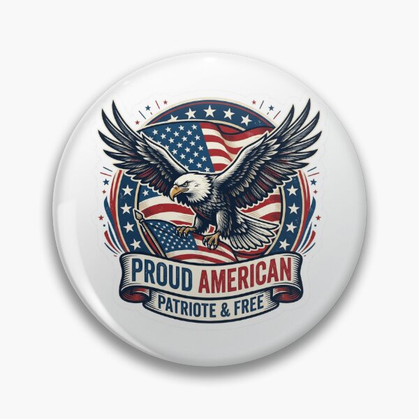 Item preview, Proud American Patriot Eagle Vintage Emblem Sticker designed and sold by giooarts.