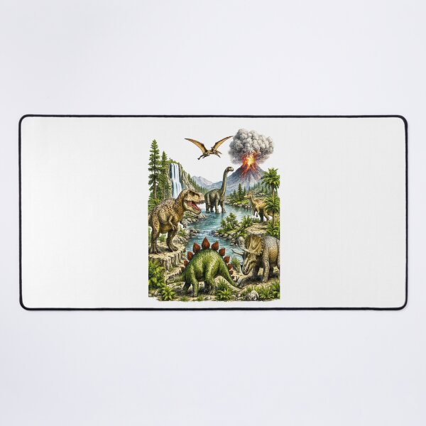 Item preview, Vintage Dinosaur Landscape Retro Prehistoric Nature Design designed and sold by ronakris009.