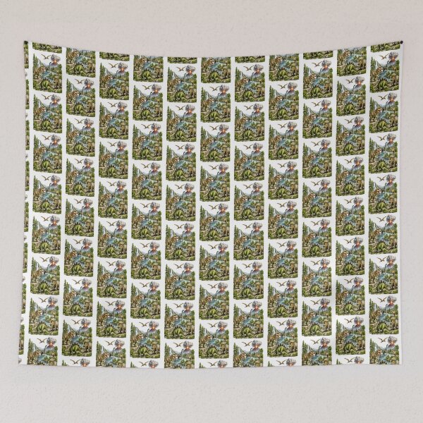 Item preview, Vintage Dinosaur Landscape Retro Prehistoric Nature Design designed and sold by ronakris009.