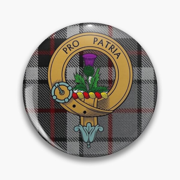 Item preview, Thomson Crest and MacTavish Thomson Grey Tartan  designed and sold by Kirrindy Designs.