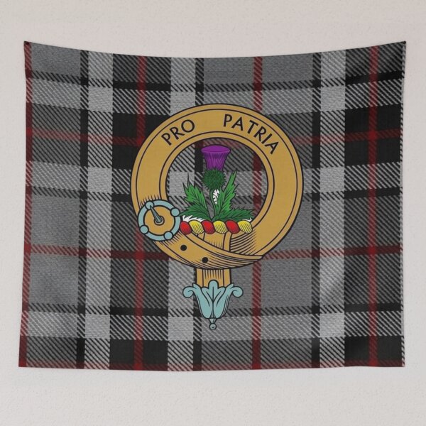 Item preview, Thomson Crest and MacTavish Thomson Grey Tartan  designed and sold by Kirrindy Designs.