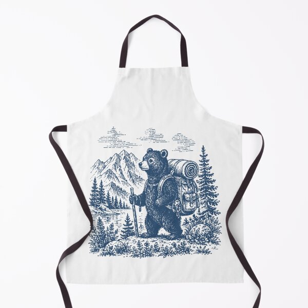 Item preview, Vintage Hiking Bear Retro Outdoor Adventure Design designed and sold by ronakris009.