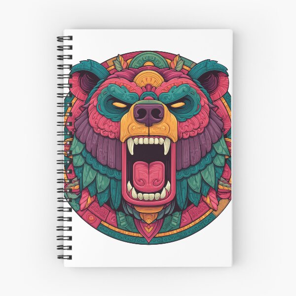 Item preview, Grizzly bear tribal head desing designed and sold by robyeyedropy.