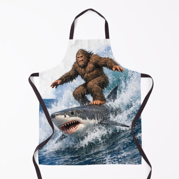 Item preview, Bigfoot Surfing a Great White Shark designed and sold by Willyboy16.