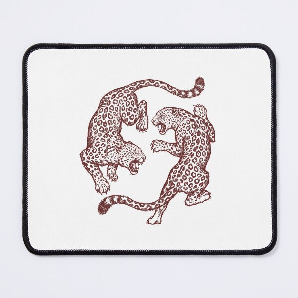 Item preview, Vintage Leopard Fighting Retro Wildlife Illustration designed and sold by ronakris009.
