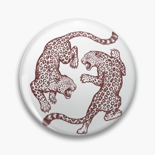 Item preview, Vintage Leopard Fighting Retro Wildlife Illustration designed and sold by ronakris009.