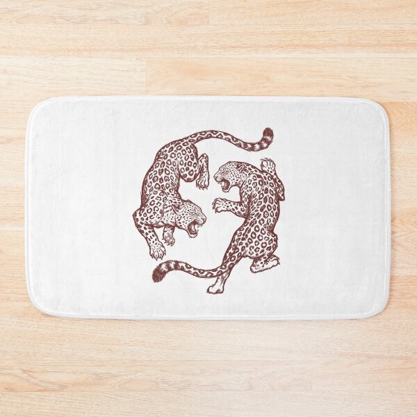 Item preview, Vintage Leopard Fighting Retro Wildlife Illustration designed and sold by ronakris009.