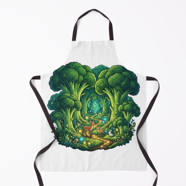 Item preview, Enchanted Broccoli Forest with Tiny Animals designed and sold by YNAMREG.