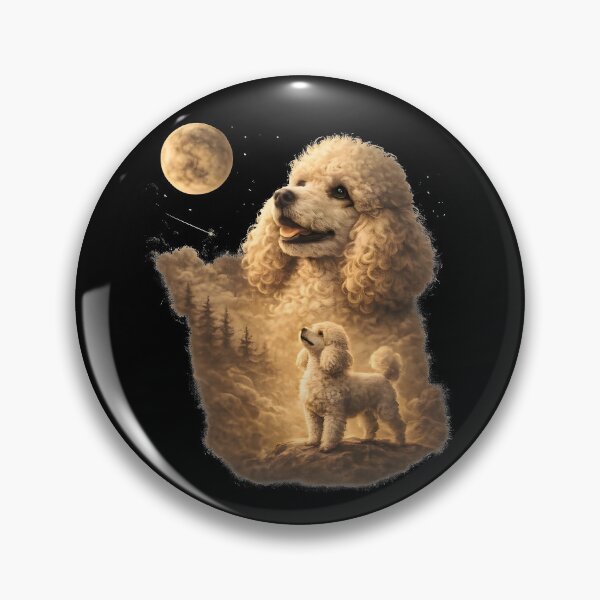 Item preview, Vintage Poodle Moonlight Forest Dog Shirt | National Dog Day Gift designed and sold by PixelForge11.