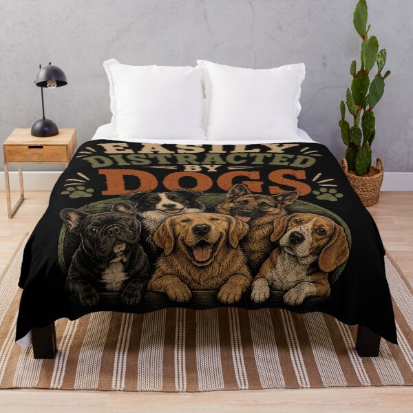 Item preview, Easily Distracted By Dogs designed and sold by RetroPlus.