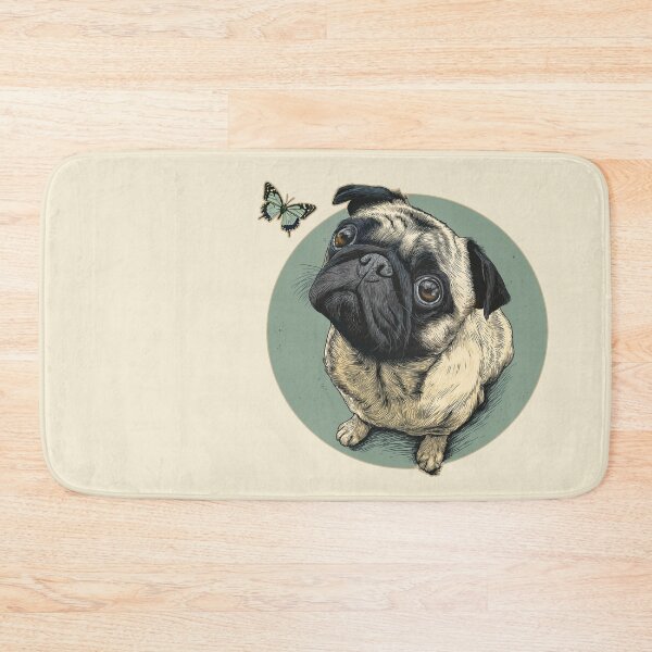 Item preview, Pug with butterfly designed and sold by Fran Fryberg.