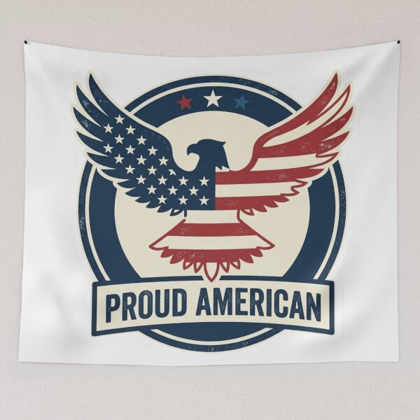 Item preview, Minimalist Proud American Eagle Silhouette Sticker designed and sold by giooarts.