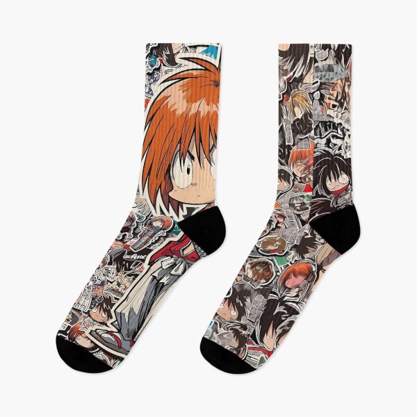 Item preview, Chibi Red-Haired Samurai | Vintage Anime Style Sticker Collage Art designed and sold by Dyan4.