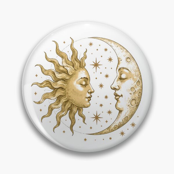 Item preview, Vintage Sun Moon Celestial Retro Cosmic Design designed and sold by ronakris009.