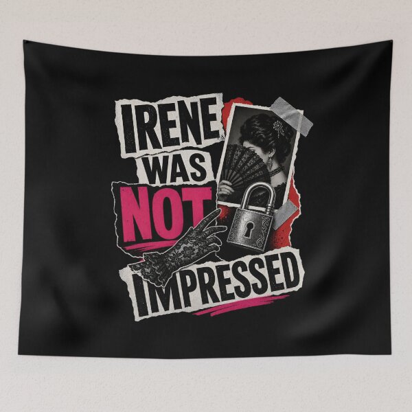 Item preview, Sherlock Holmes Irene Was Not Impressed Punk Collage Art designed and sold by Fenay Designs.