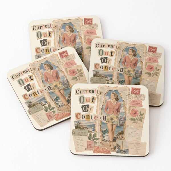 Item preview, Currently Out Of Context Vintage Travel Collage Retro Woman designed and sold by VIVID COLORS CLUB.
