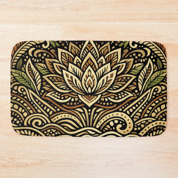 Item preview, Boho Lotus Mandala Pattern | Nature Inspired Folk Art designed and sold by Tshirtstory.