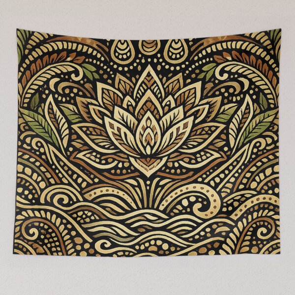 Item preview, Boho Lotus Mandala Pattern | Nature Inspired Folk Art designed and sold by Tshirtstory.