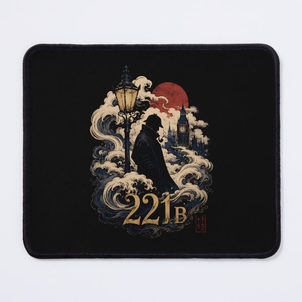 Item preview, Sherlock Holmes 221B Baker Street Japanese Ukiyo-e Silhouette Art designed and sold by Fenay Designs.
