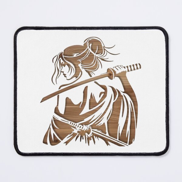 Item preview, Female Samurai Wooden Silhouette Katana Warrior Art designed and sold by Macias123.