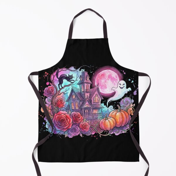 Item preview, Watercolor Haunted House Ghost Halloween Shirt designed and sold by TeNovaStudio.