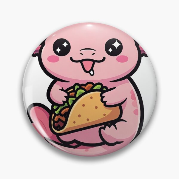 Item preview, Cute Kawaii Axolotl Eating Taco Sticker - Snack Attack designed and sold by Foxiquie | Creative Sticker Studio.