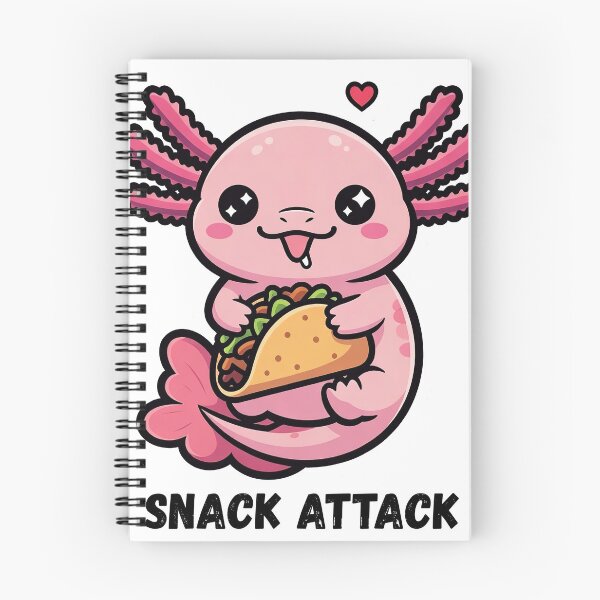 Item preview, Cute Kawaii Axolotl Eating Taco Sticker - Snack Attack designed and sold by Foxiquie | Creative Sticker Studio.