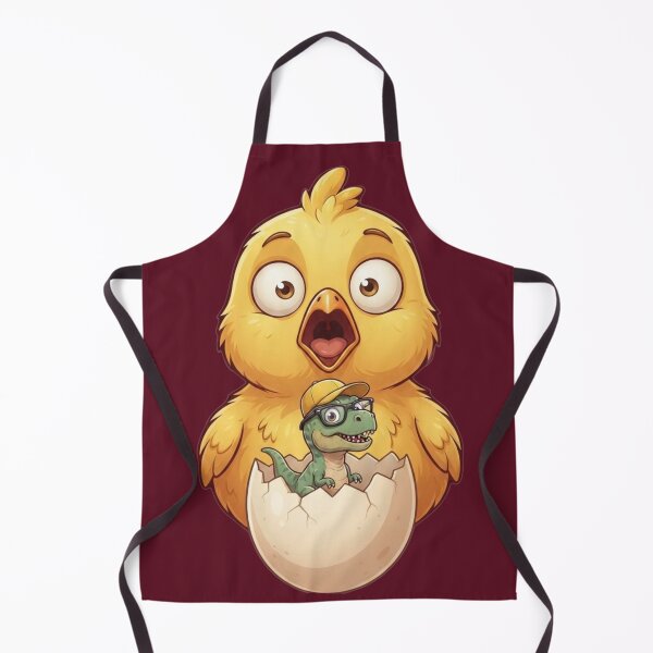 Item preview, Surprised Baby Chick Discovering a Tiny Dinosaur designed and sold by M.Store.