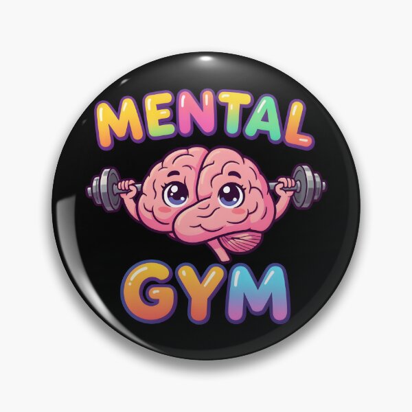 Item preview, Cute Brain Lifting Weights Mental Gym Kawaii Fitness designed and sold by KCasual.