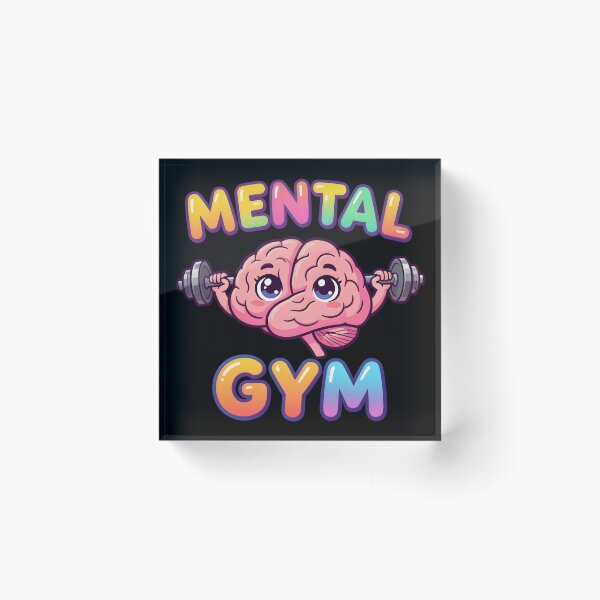 Item preview, Cute Brain Lifting Weights Mental Gym Kawaii Fitness designed and sold by KCasual.