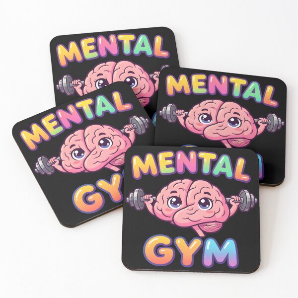 Item preview, Cute Brain Lifting Weights Mental Gym Kawaii Fitness designed and sold by KCasual.