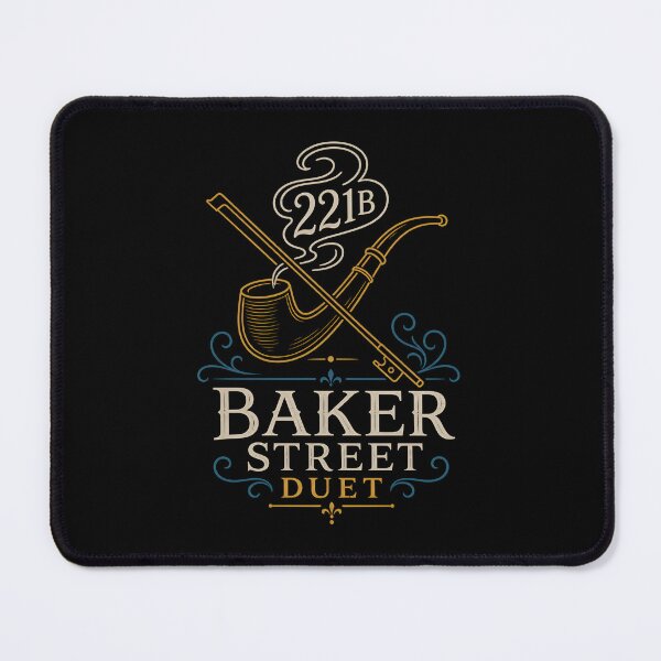 Item preview, Sherlock Holmes Baker Street Duet Violin and Pipe Line Art designed and sold by Fenay Designs.