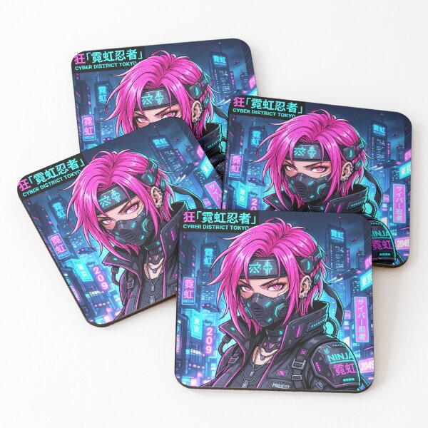 Item preview, Neo Ninja Cyberpunk Anime Girl Streetwear Graphic designed and sold by DigitalArtx-com.