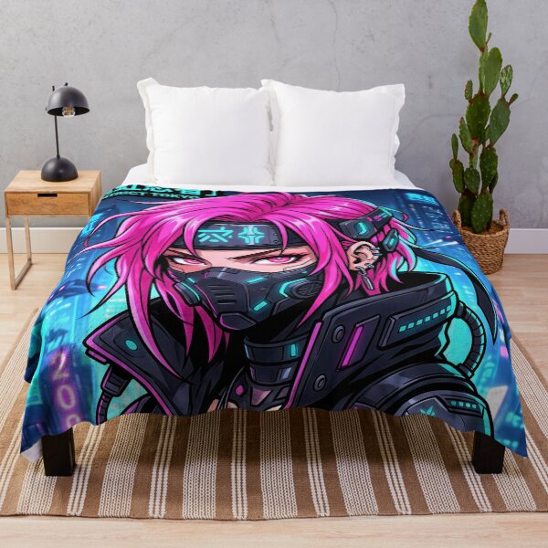 Item preview, Neo Ninja Cyberpunk Anime Girl Streetwear Graphic designed and sold by DigitalArtx-com.
