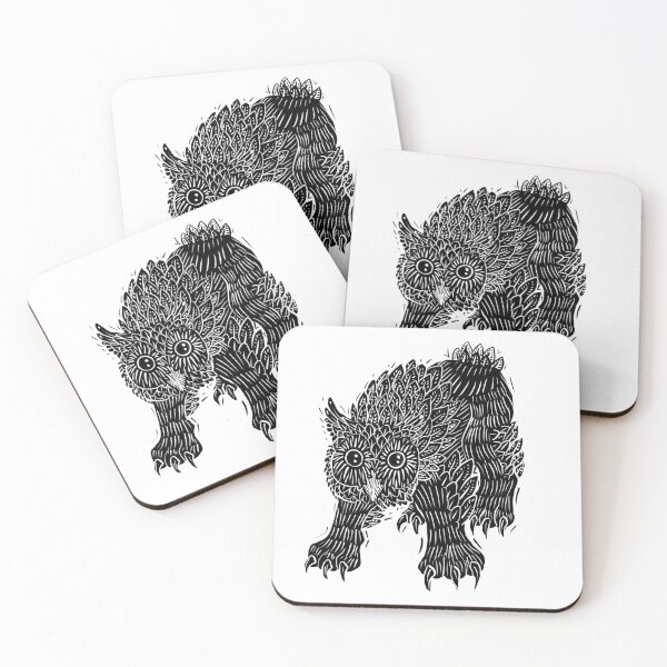 Item preview, Digital woodcut design owlbear  designed and sold by Magpye.