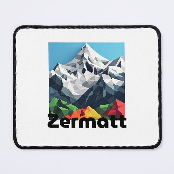 Item preview, Zermatt Switzerland Travel Poster - Abstract Matterhorn Mountain Art designed and sold by OzzFrequency.