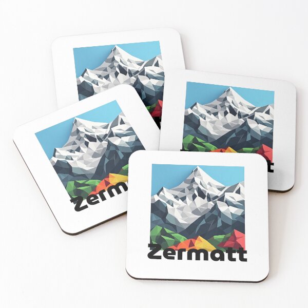 Item preview, Zermatt Switzerland Travel Poster - Abstract Matterhorn Mountain Art designed and sold by OzzFrequency.