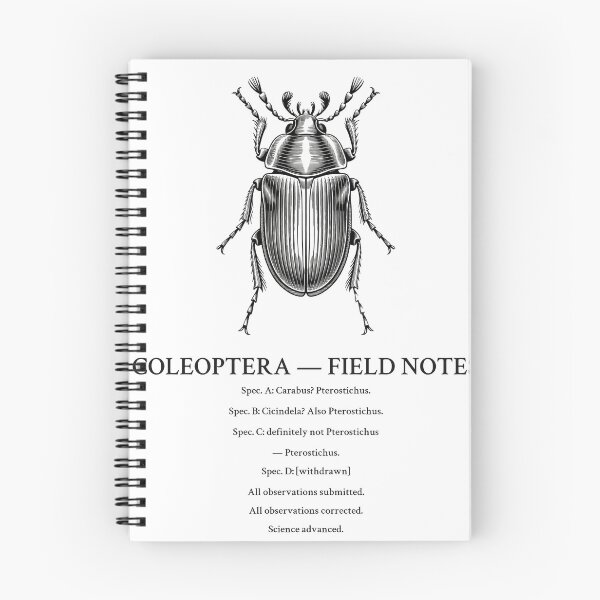 Item preview, Beetle Misidentification Field Notes Naturalist Shirt designed and sold by Department of Obscure Studies.