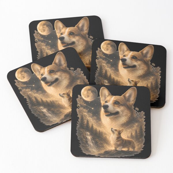 Item preview, Vintage Corgi Moonlight Forest Dog Shirt | National Dog Day Gift designed and sold by PixelForge11.