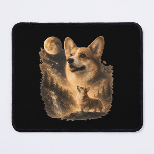 Item preview, Vintage Corgi Moonlight Forest Dog Shirt | National Dog Day Gift designed and sold by PixelForge11.