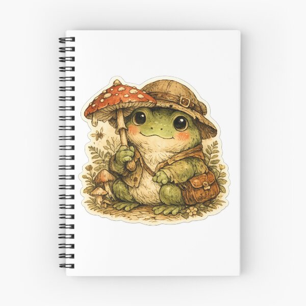 Item preview, Vintage Explorer Frog with Mushroom Umbrella Sticker designed and sold by Alpha-mike13.