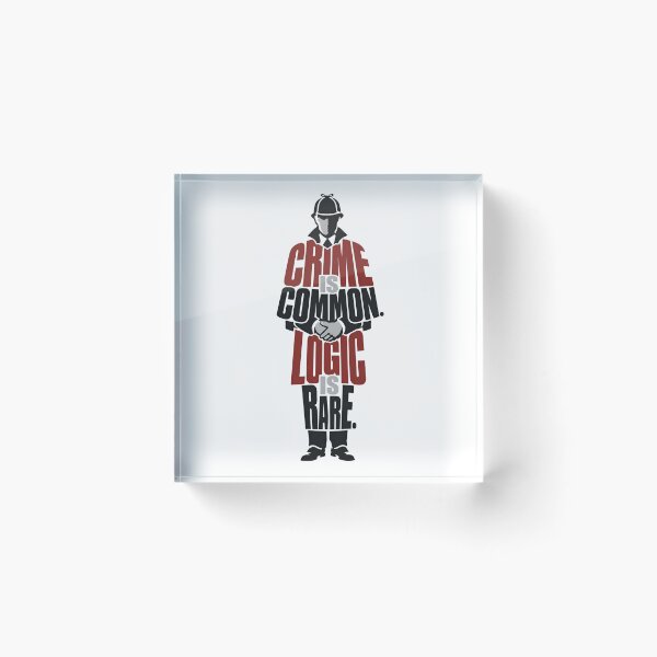Item preview, Sherlock Holmes Crime Is Common Logic Is Rare Quote Typography designed and sold by Fenay Designs.