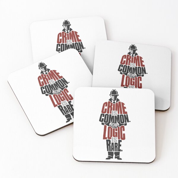 Item preview, Sherlock Holmes Crime Is Common Logic Is Rare Quote Typography designed and sold by Fenay Designs.