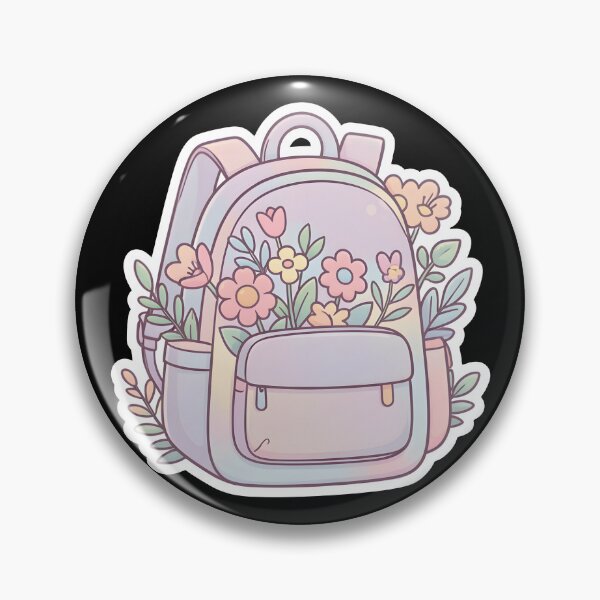 Item preview, Cute Pastel Floral Backpack Sticker Kawaii School Supplies designed and sold by KCasual.