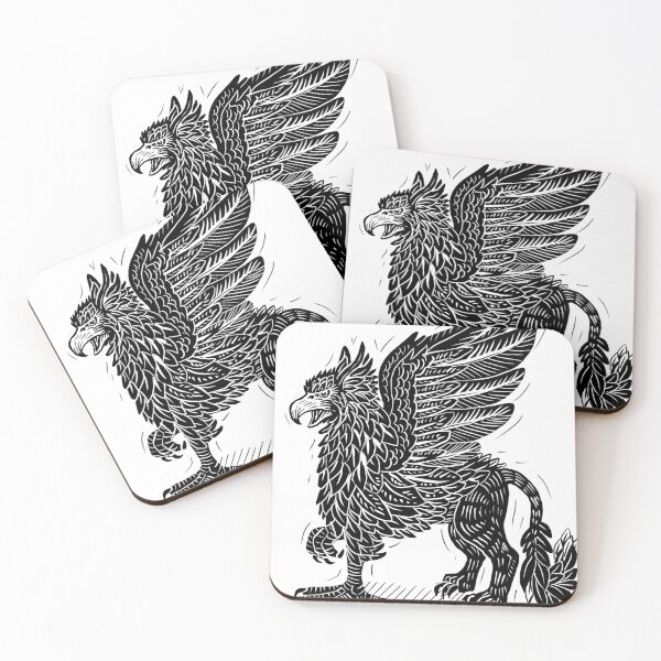 Item preview, Digital woodcut design griffin designed and sold by Magpye.