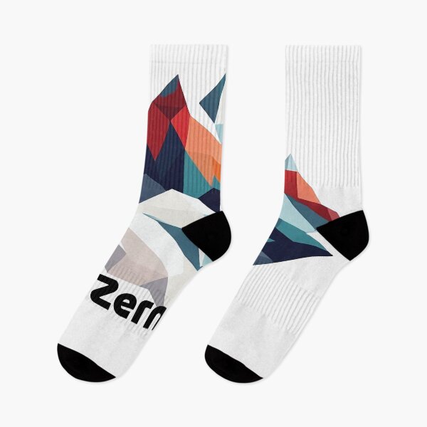 Item preview, Zermatt Switzerland Travel Poster - Abstract Matterhorn Mountain Art designed and sold by OzzFrequency.